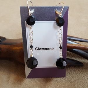 Black and Silver Earrings